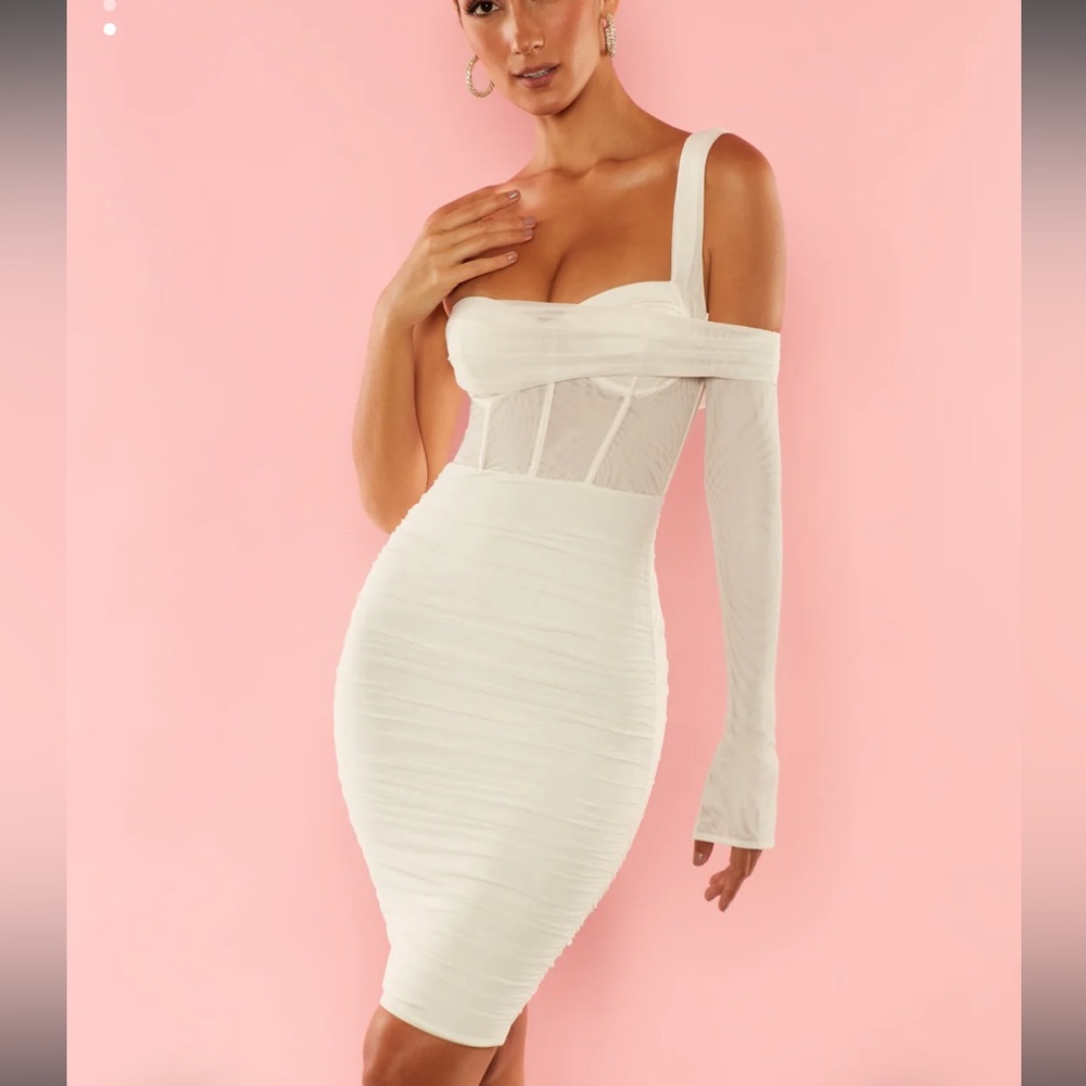 COPY - Corset Midi Dress in White